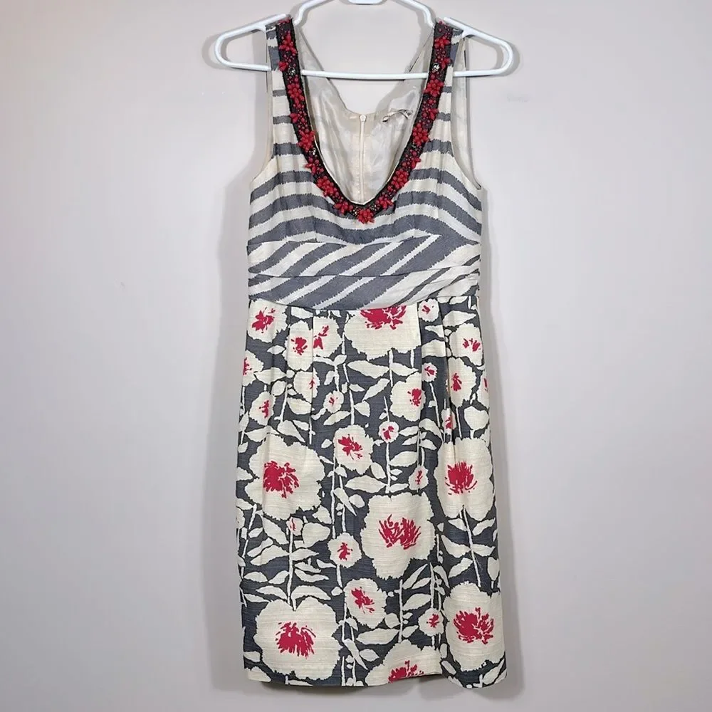 Nanette Lepore Anthropologie Floral As Seen On Celebrity Women Dress Size 6